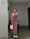 SWAYING 24 Autumn and Winter Wrap-around Wool A-line Skirt SW-SW24AW3B08-FEN Pink SW24AW3B09 SW24AW3B08